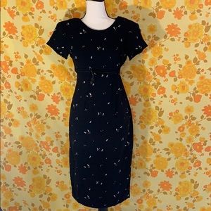 Cute True Vintage 90s Rayon Floral Dress